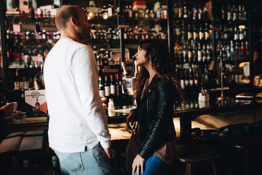 couple sitting in bar